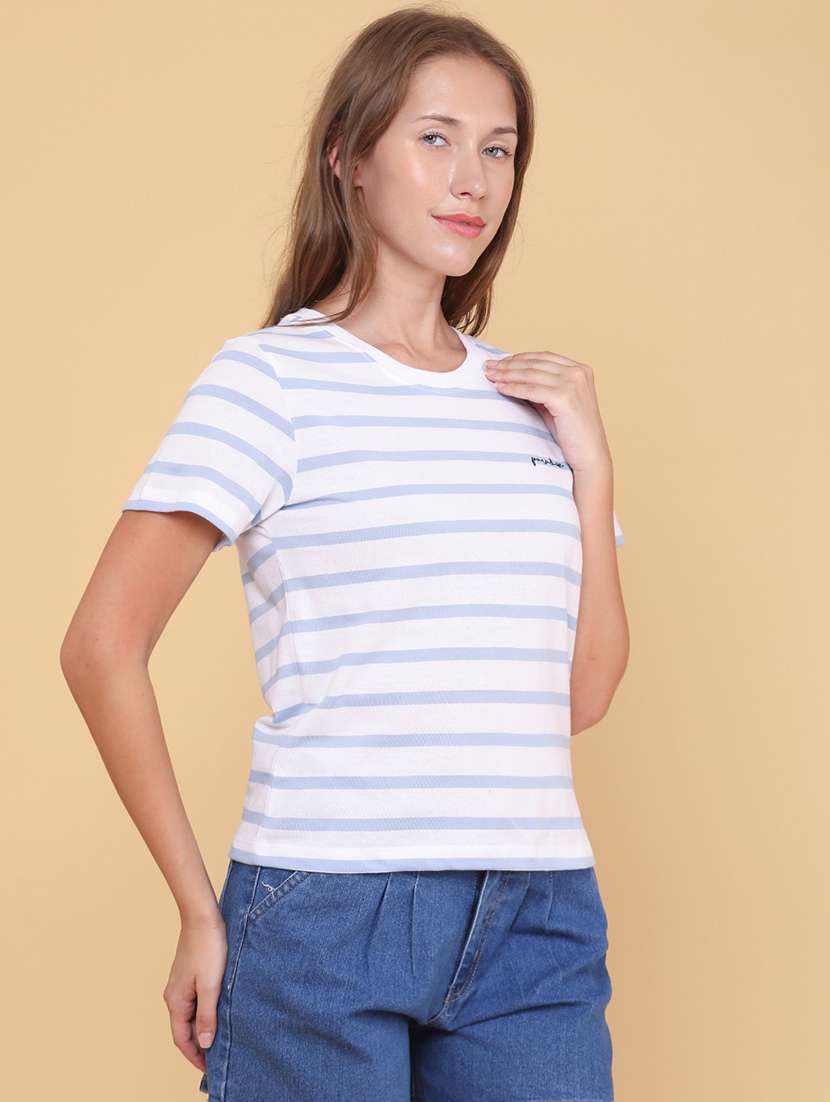 Women Printed Round Neck Regular Fit T-shirt - 22319216 -  Standard Image - 3
