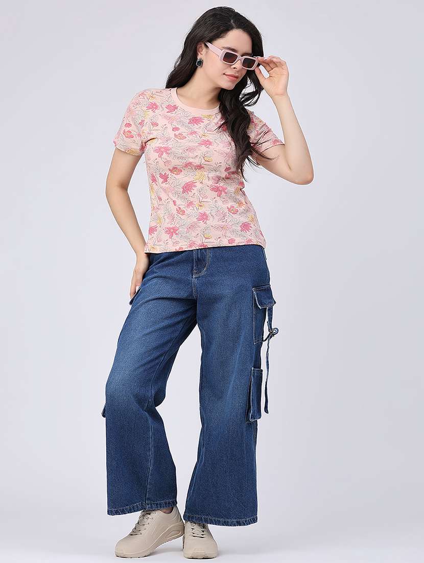 women printed round neck t-shirt - 22319218 -  Standard Image - 5
