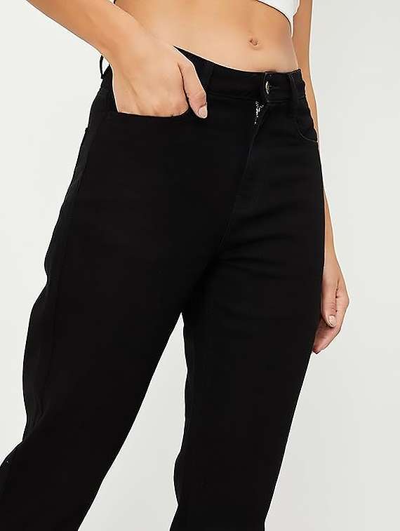 women solid high rise slim fit jeans - 22319265 -  Standard Image - 3