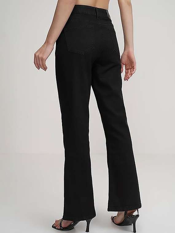 women plain high rise bootcut jeans - 22319276 -  Standard Image - 3