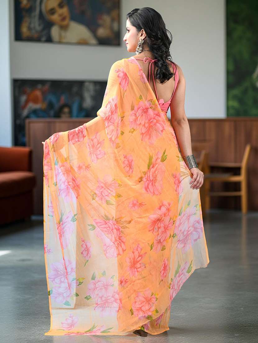 women floral printed saree - 22319624 -  Standard Image - 5