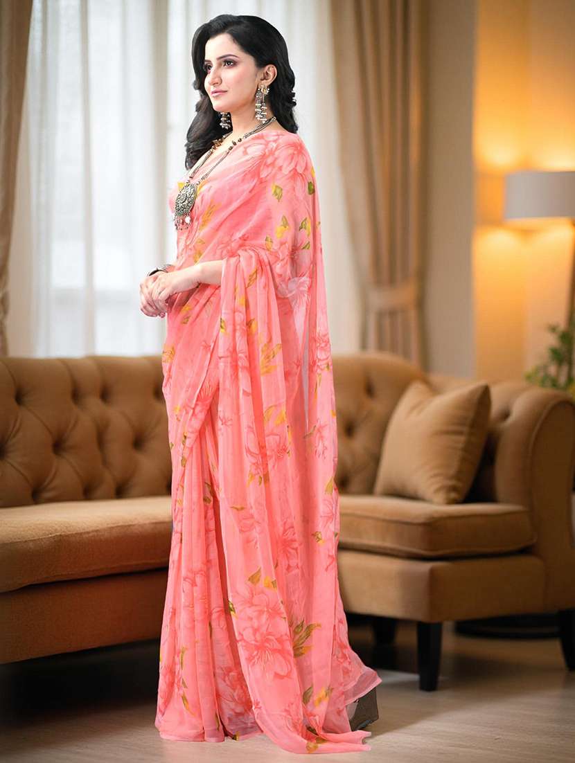 women floral printed saree - 22319625 -  Standard Image - 5
