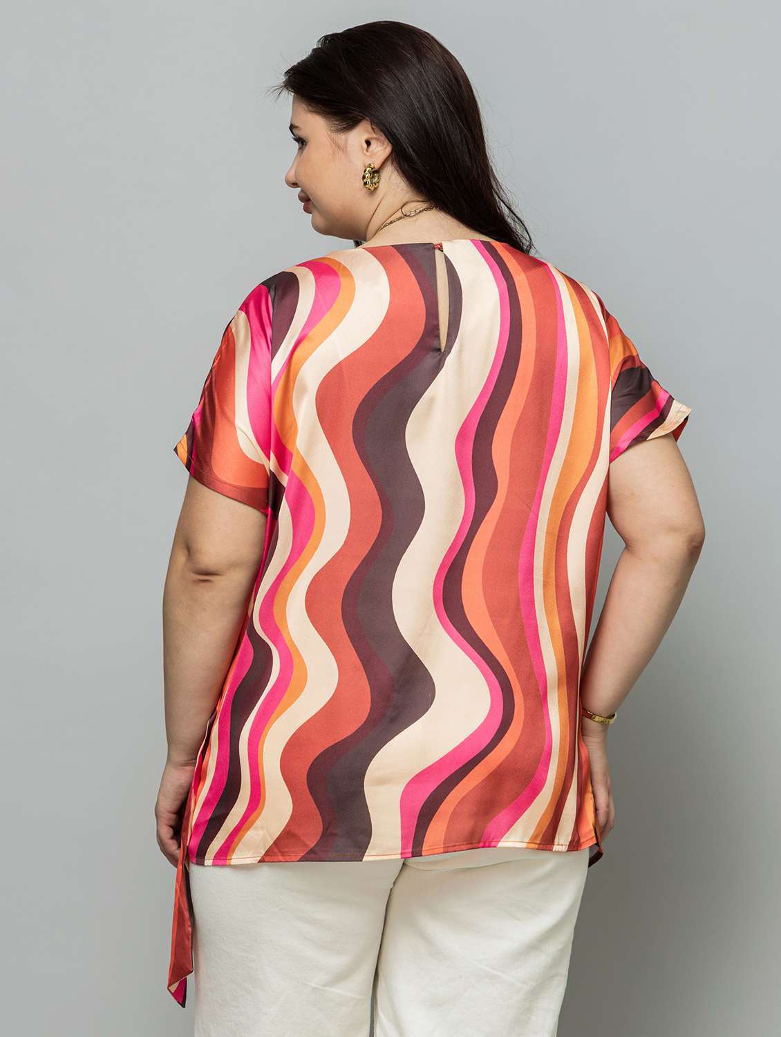 women plus size printed short sleeve top - 22319656 -  Standard Image - 3