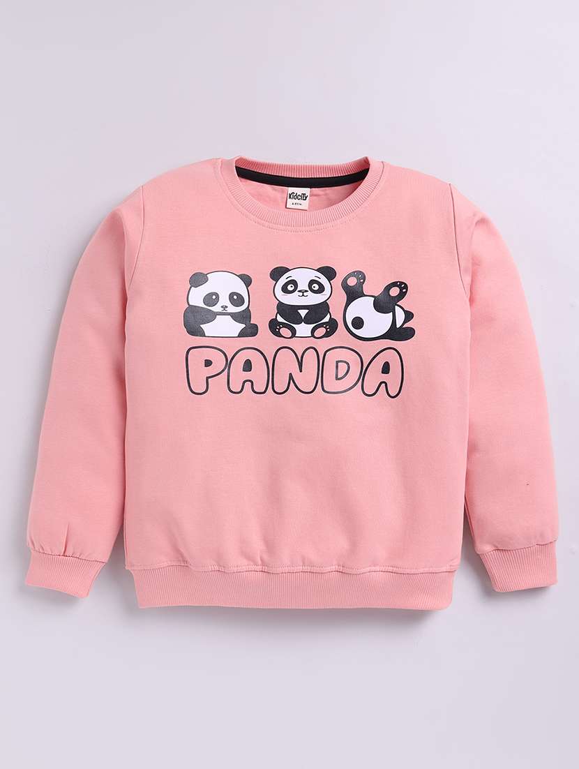 girls printed long sleeve sweatshirt