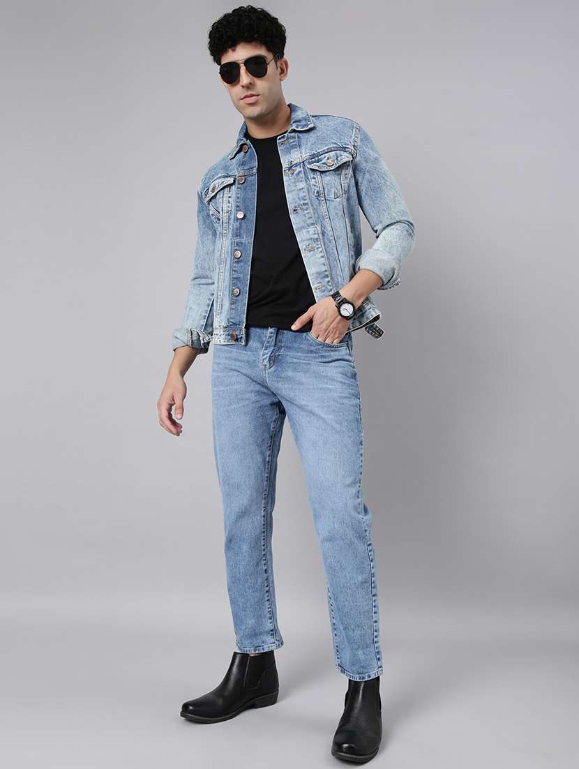 men washed long sleeve denim jacket - 22319739 -  Standard Image - 5