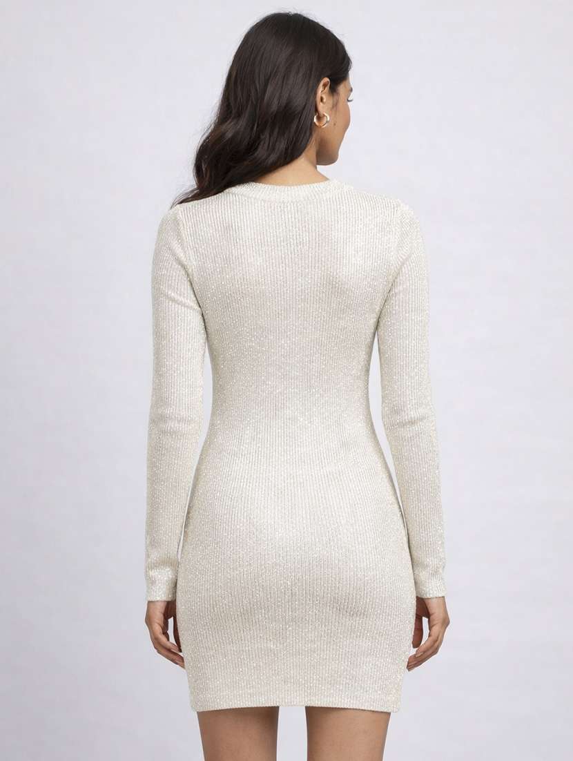 women solid long sleeve bodycon dress - 22319741 -  Standard Image - 3