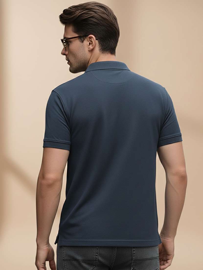 men solid short sleeve regular fit polo t-shirt - 22319890 -  Standard Image - 3