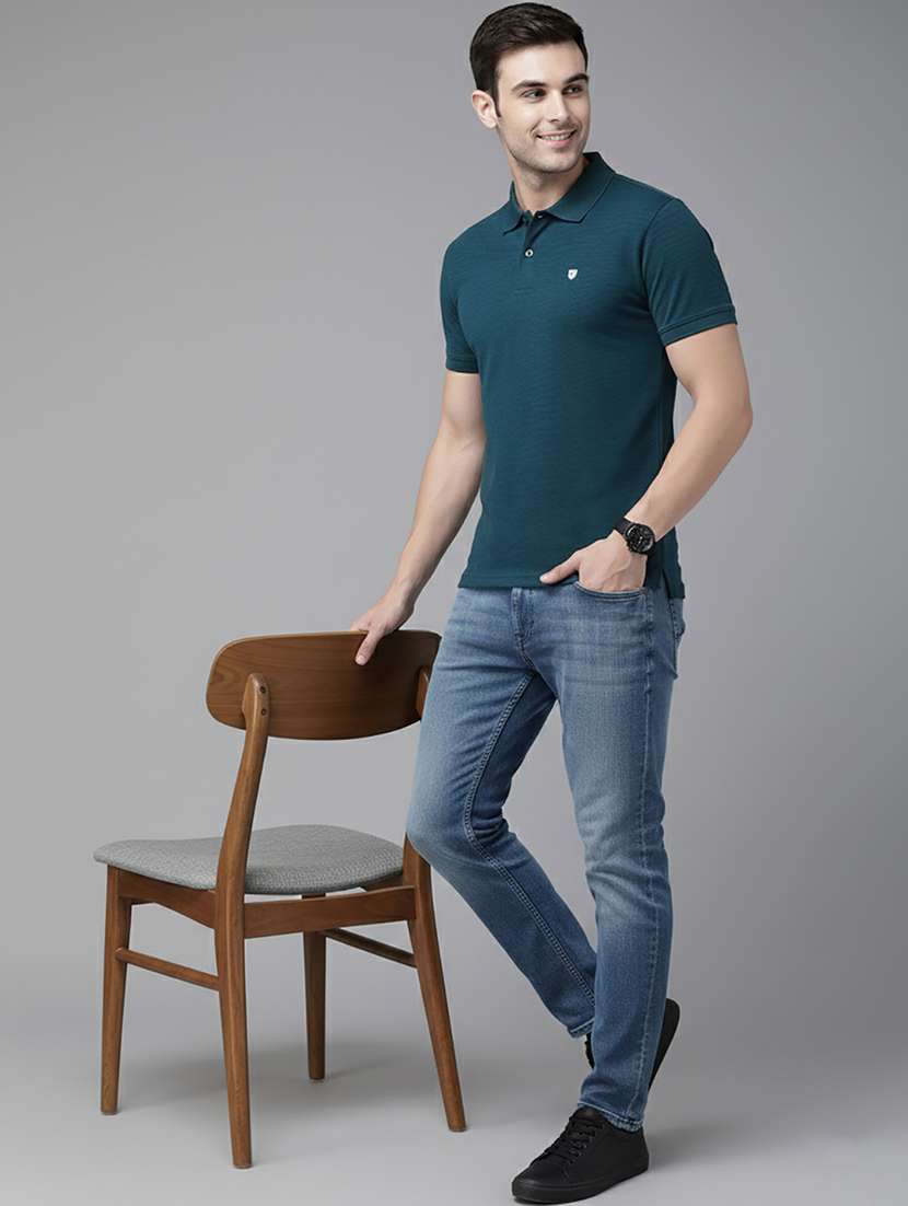 men solid short sleeve regular fit polo t-shirt - 22319912 -  Standard Image - 3