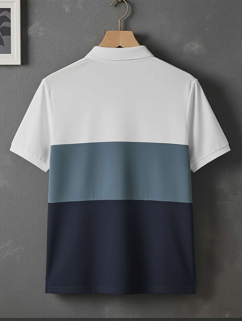 men color block short sleeve regular fit polo t-shirt - 22319966 -  Standard Image - 5