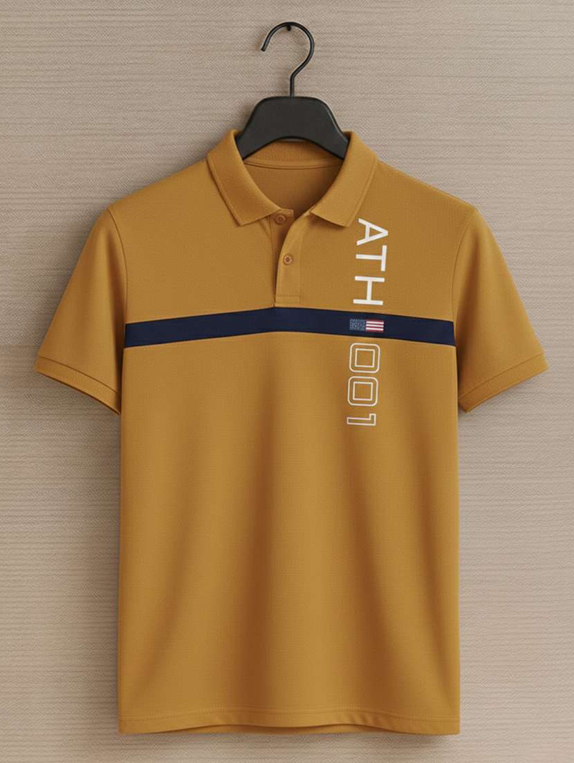 men printed short sleeve regular fit polo t-shirt - 22319976 -  Standard Image - 3