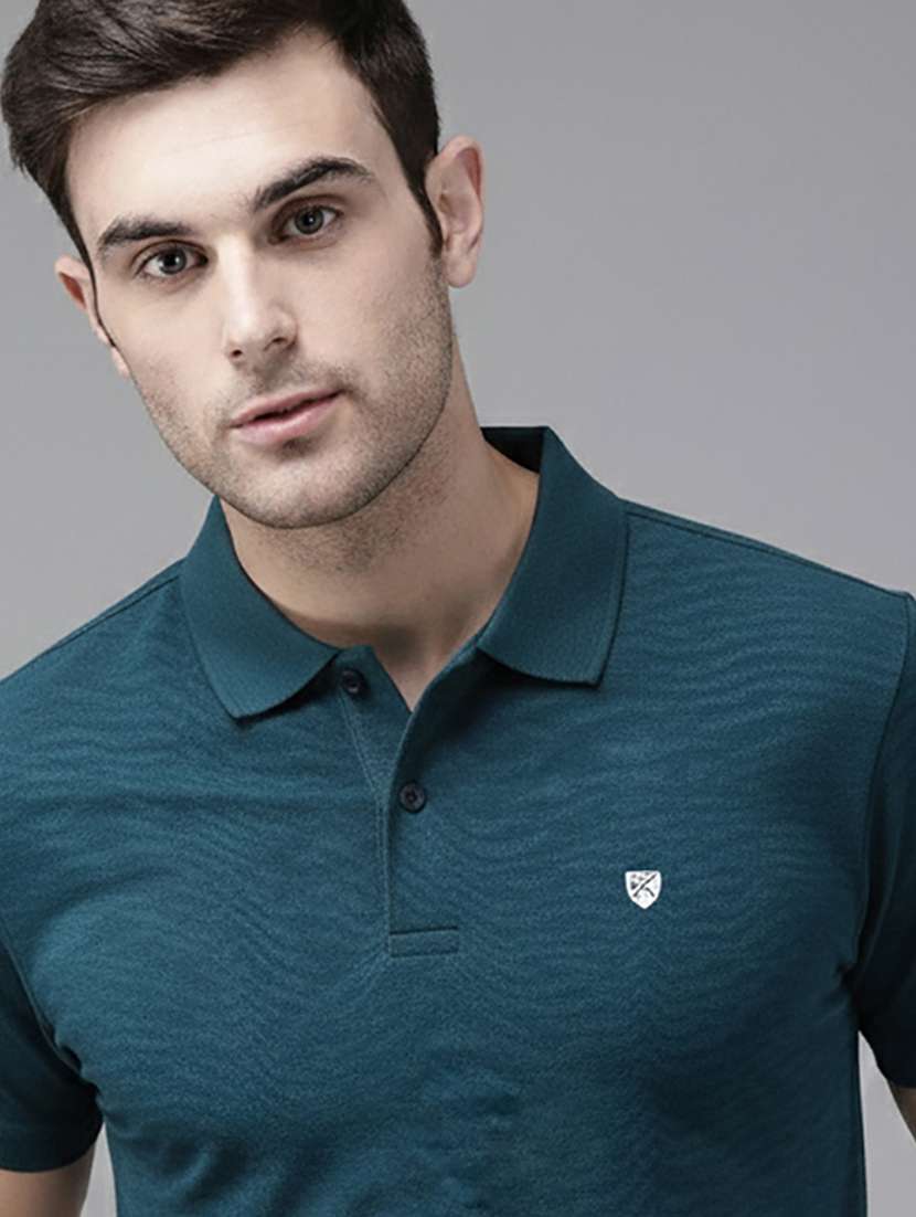 men solid short sleeve regular fit polo t-shirt - 22320046 -  Standard Image - 3