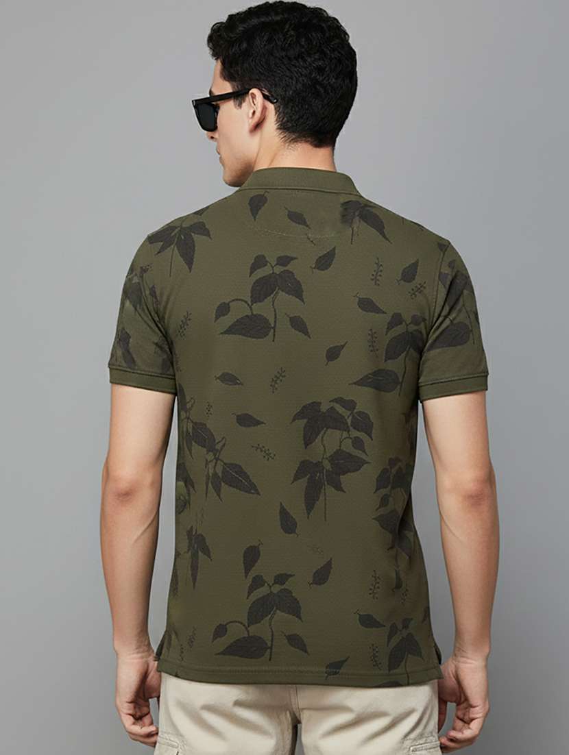 men printed short sleeve regular fit polo t-shirt - 22320071 -  Standard Image - 3