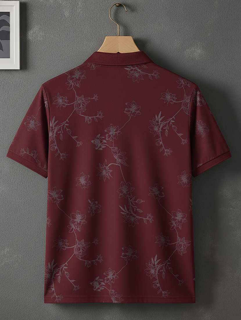 men printed short sleeve regular fit polo t-shirt - 22320090 -  Standard Image - 3