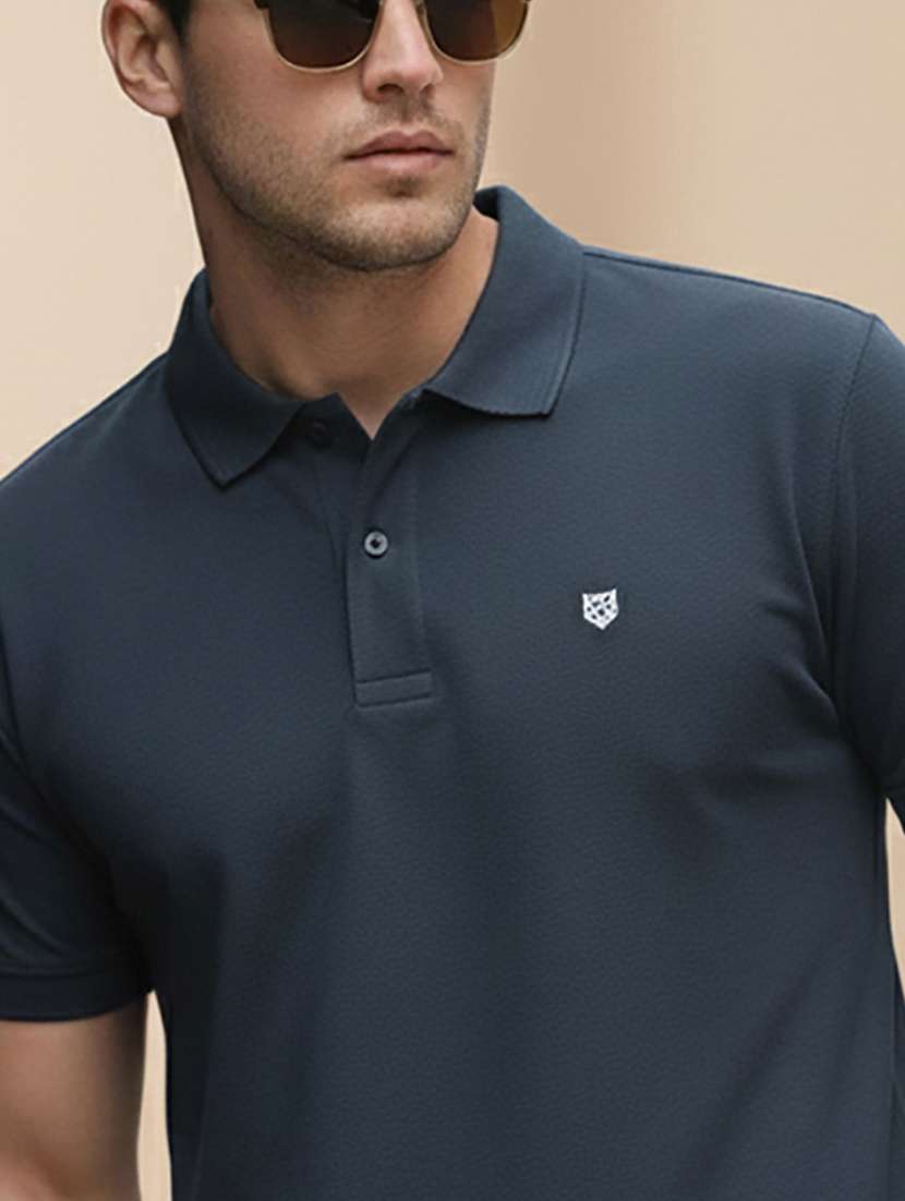 men solid short sleeve regular fit polo t-shirt - 22320166 -  Standard Image - 3