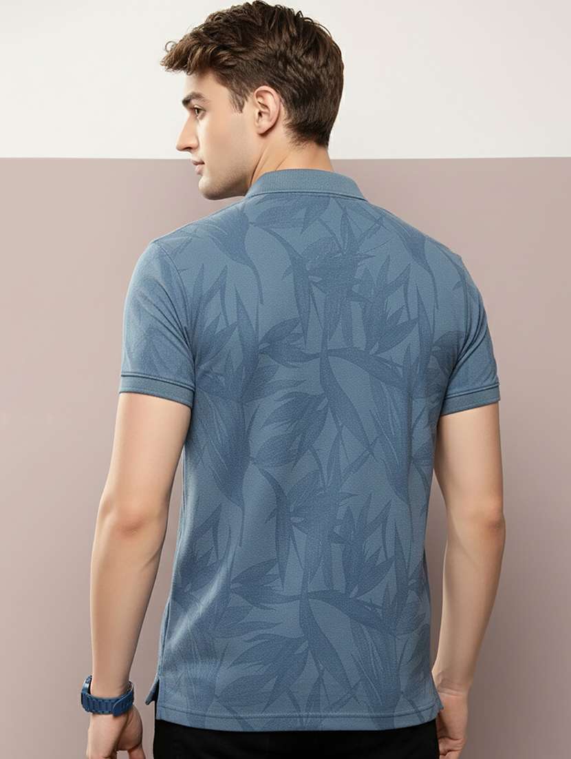 men printed short sleeve regular fit polo t-shirt - 22320182 -  Standard Image - 3
