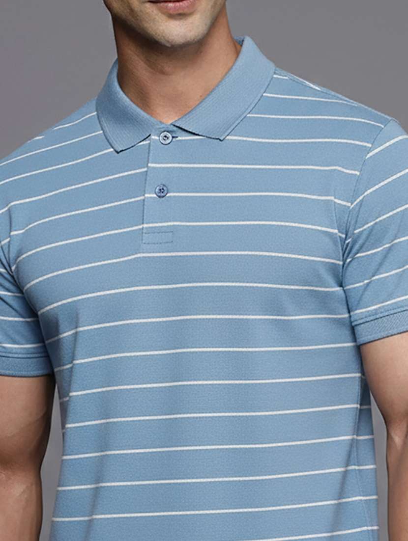 men striped short sleeve regular fit polo t-shirt - 22320208 -  Standard Image - 3