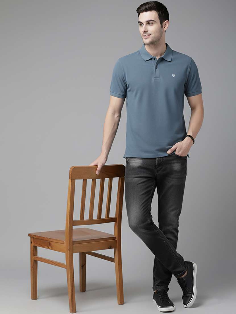 men solid short sleeve regular fit polo t-shirt - 22320253 -  Standard Image - 3