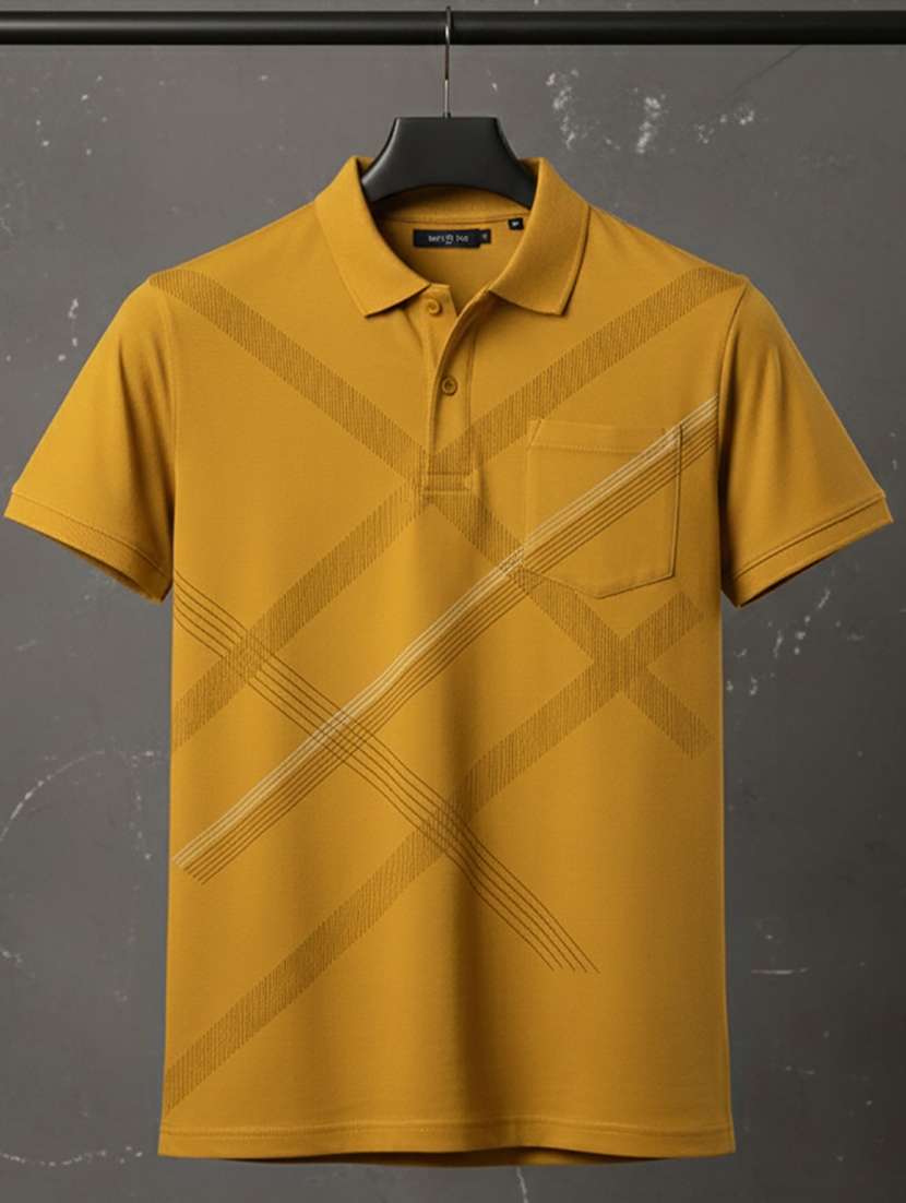 men printed short sleeve regular fit polo t-shirt - 22320312 -  Standard Image - 3