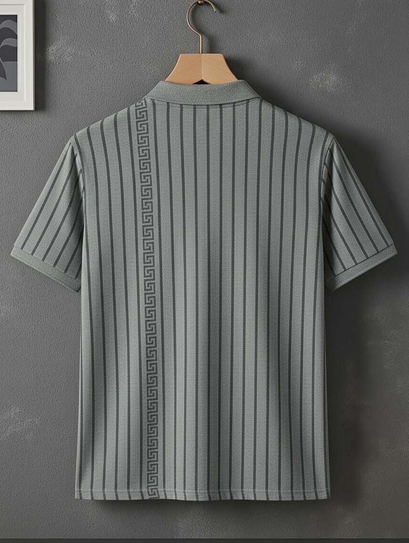 men striped short sleeve regular fit polo t-shirt - 22320314 -  Standard Image - 5
