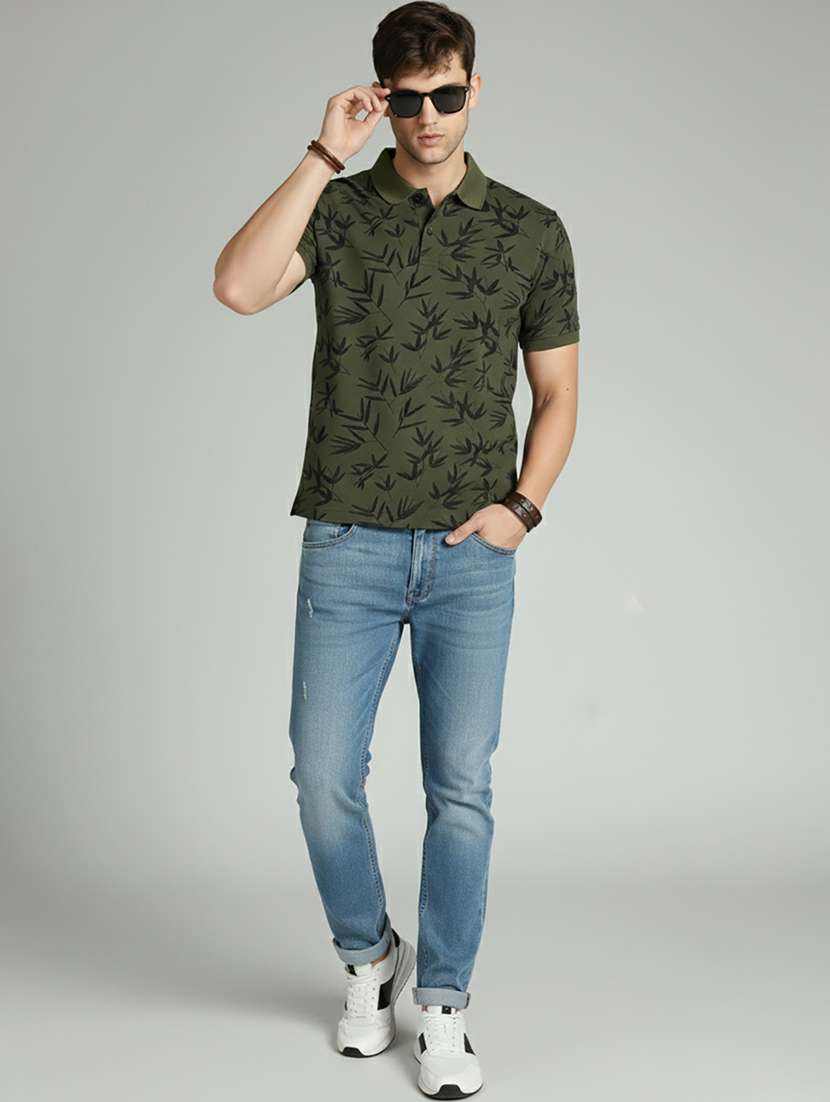 men printed short sleeve regular fit polo t-shirt - 22320330 -  Standard Image - 3