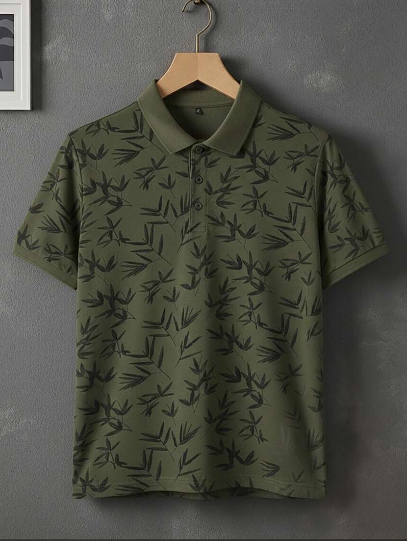 men printed short sleeve regular fit polo t-shirt - 22320330 -  Standard Image - 5