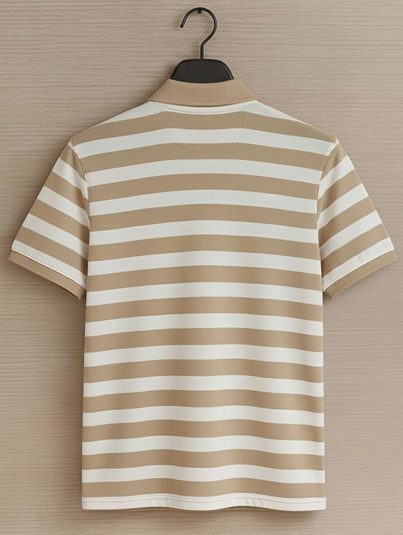 men striped short sleeve regular fit polo t-shirt - 22320376 -  Standard Image - 5