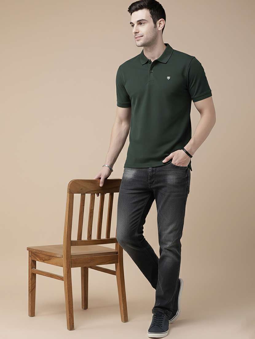 men solid short sleeve regular fit polo t-shirt - 22320411 -  Standard Image - 3
