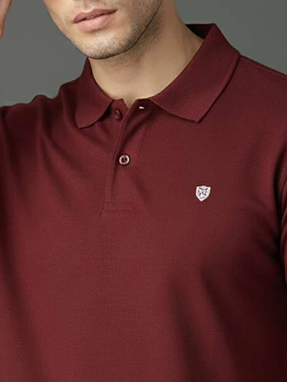 men solid short sleeve regular fit polo t-shirt - 22320417 -  Standard Image - 3