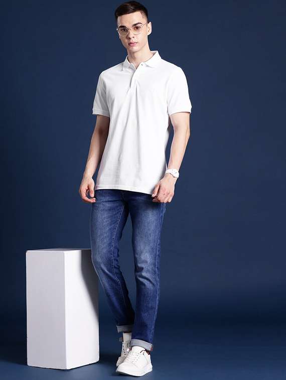 men solid short sleeve regular fit polo t-shirt - 22320514 -  Standard Image - 3