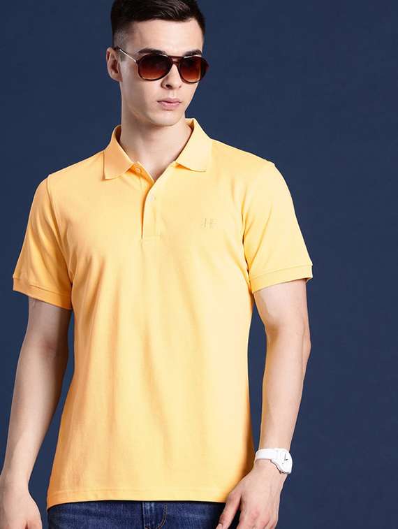 men solid short sleeve regular fit polo t-shirt