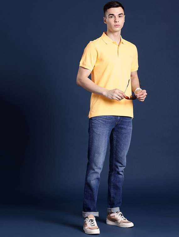 men solid short sleeve regular fit polo t-shirt - 22320516 -  Standard Image - 3