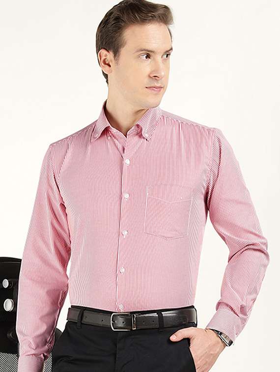 men collared long sleeve formal shirt