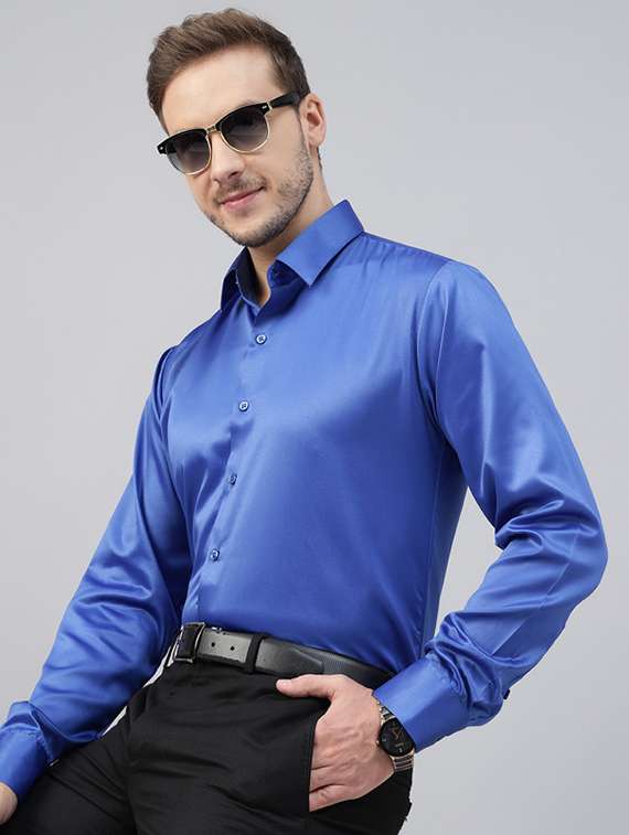 men collared long sleeve formal shirt