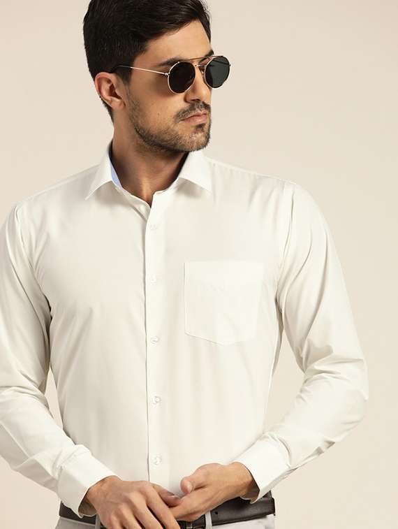 men collared long sleeve formal shirt