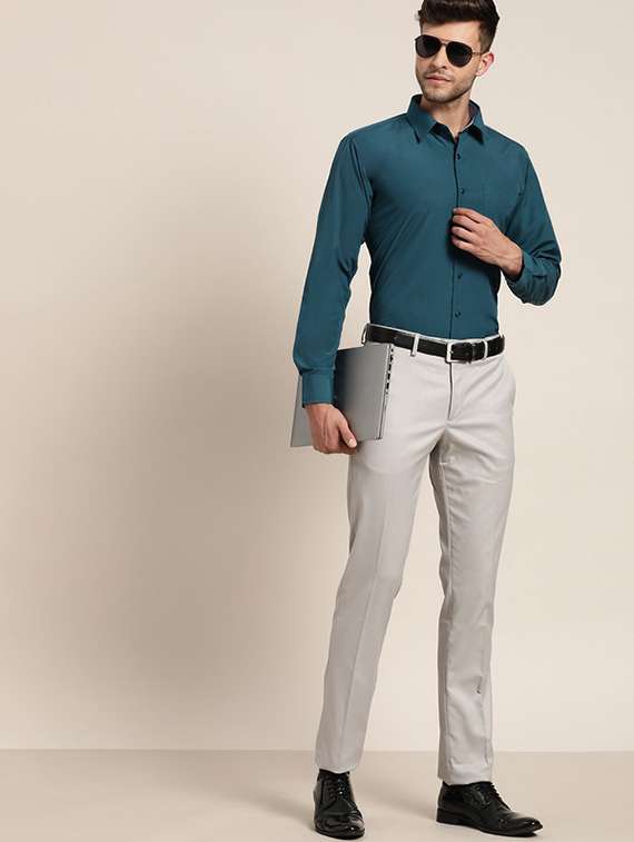 men collared long sleeve formal shirt - 22320572 -  Standard Image - 3