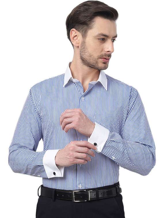 men collared long sleeve formal shirt