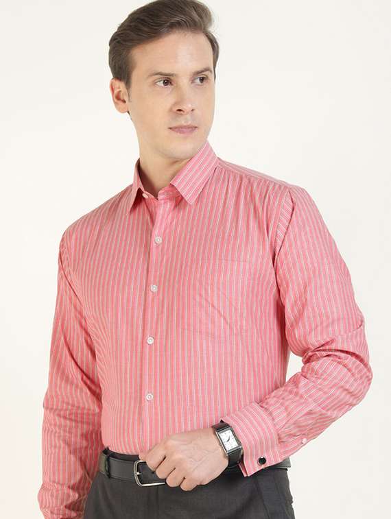 men collared long sleeve formal shirt