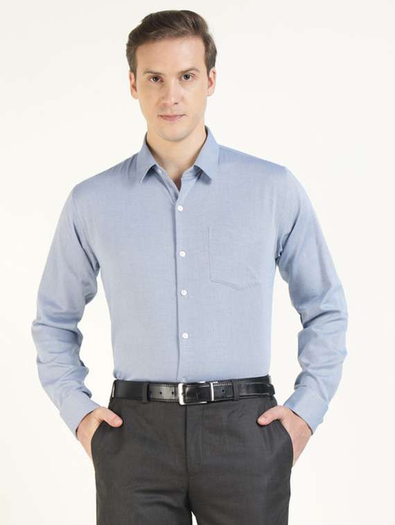 men collared long sleeve formal shirt