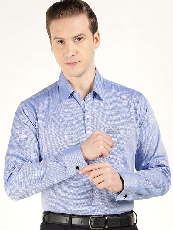 men collared long sleeve formal shirt