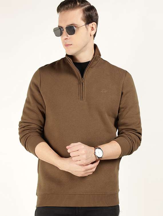 men solid long sleeve sweatshirt