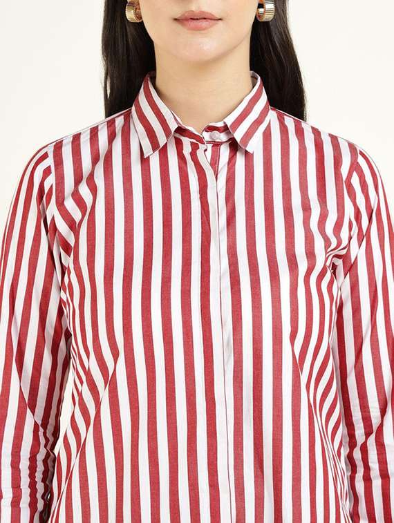 women collared long sleeve regular fit shirt - 22320682 -  Standard Image - 5