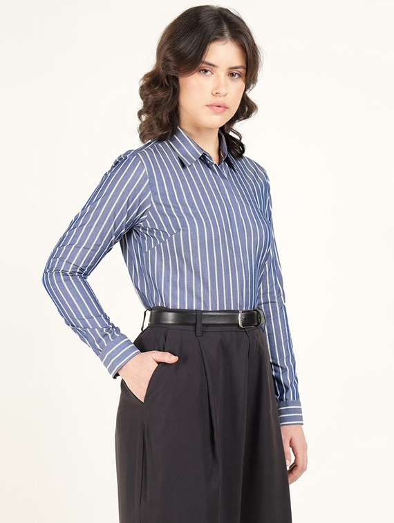 women collared long sleeve regular fit shirt - 22320683 -  Standard Image - 3