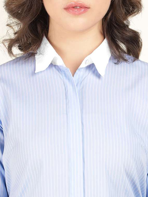 women collared long sleeve regular fit shirt - 22320687 -  Standard Image - 5