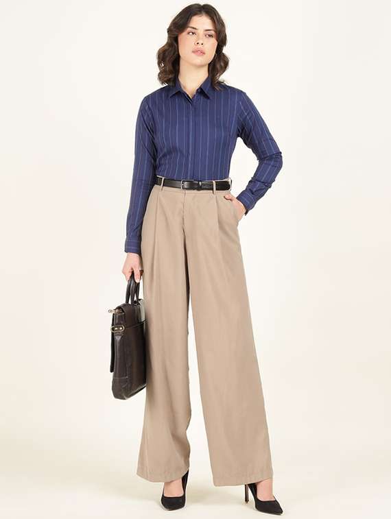 women collared long sleeve regular fit shirt - 22320691 -  Standard Image - 5