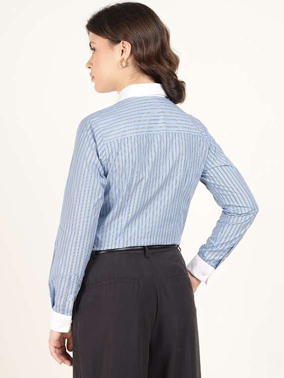 women collared long sleeve regular fit shirt - 22320716 -  Standard Image - 3