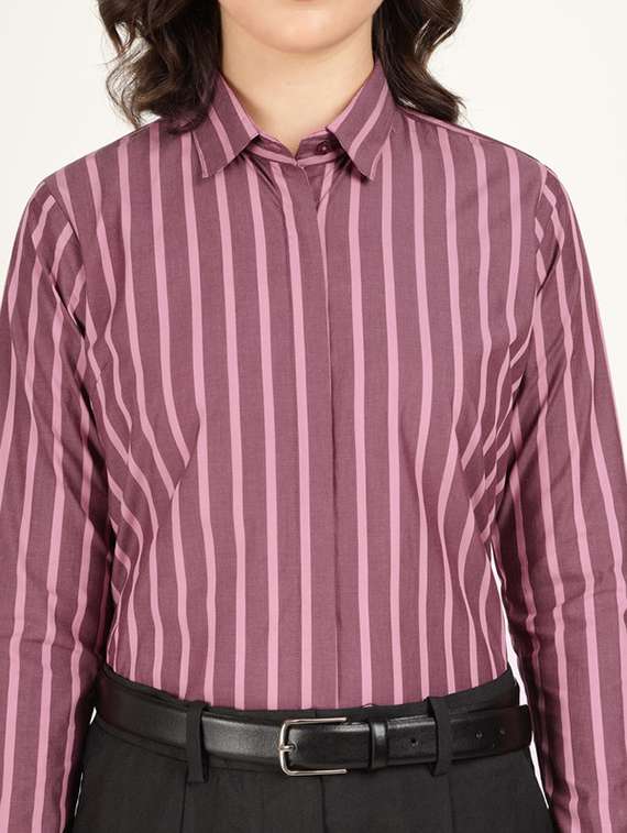 women collared long sleeve regular fit shirt - 22320718 -  Standard Image - 5