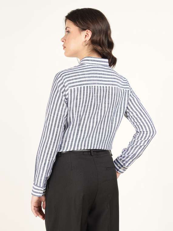 women collared long sleeve regular fit shirt - 22320722 -  Standard Image - 3