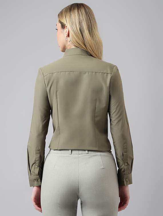 women collared long sleeve regular fit shirt - 22320737 -  Standard Image - 3