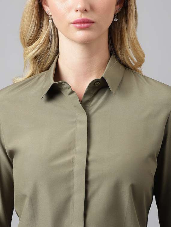 women collared long sleeve regular fit shirt - 22320737 -  Standard Image - 5