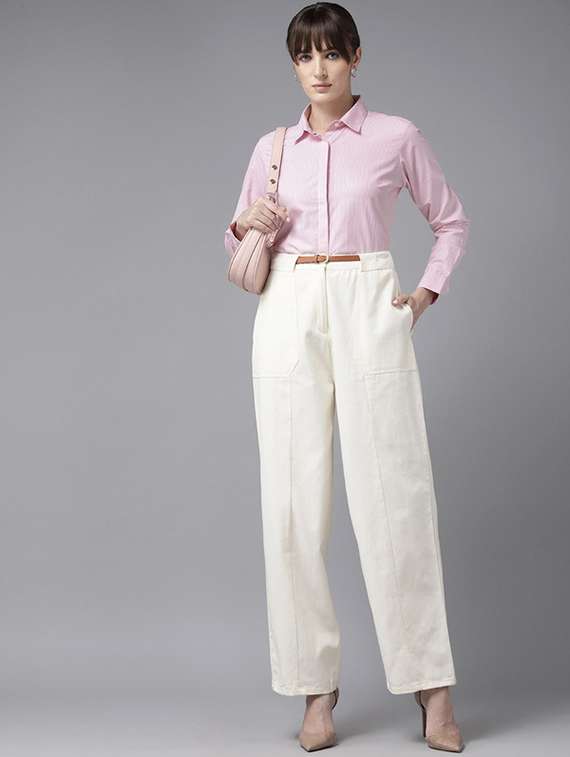 women collared long sleeve regular fit shirt - 22320745 -  Standard Image - 5